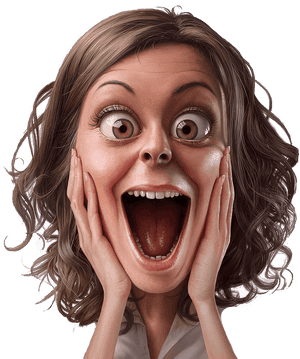 Vector Surprised Woman PNG Image PNG with transparent background
