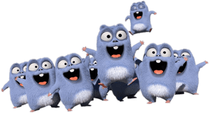 Excited Animated Creatures Cheering.png PNG image with transparent background