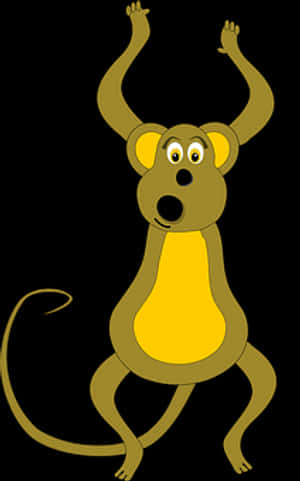 Excited Cartoon Monkey PNG image with transparent background