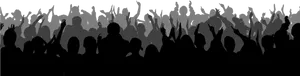 Excited Crowd Silhouette.png PNG Image