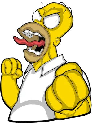 Excited Homer Simpson PNG Image