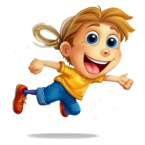 Excited Jump Illustration Png Anm PNG Image