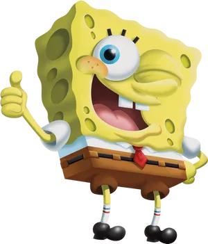 Excited Sponge Bob Square Pants PNG Image