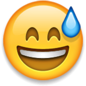 Smiling Face With Open Mouth And Cold Sweat, HD Png Download PNG image with transparent background