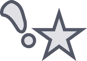 Exclamation Star Graphic PNG Image