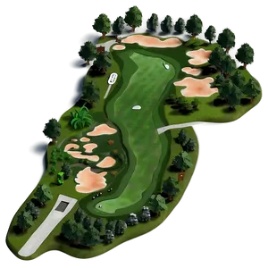 Executive Golf Course Map Png Row PNG Image