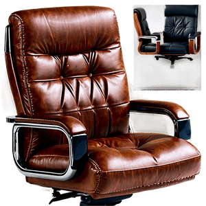 Executive Leather Office Chair PNG tat PNG image with transparent background