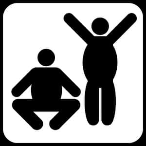 Exercise Icons Squatand Jump PNG with transparent background