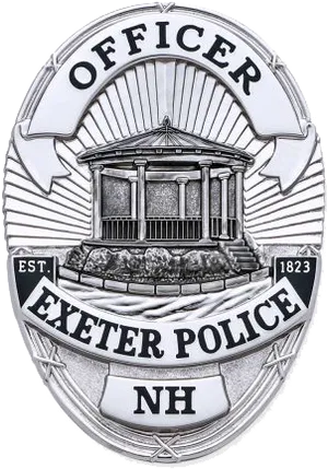 Exeter Police Officer Badge N H PNG Image