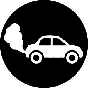 Exhaust Emitting Car Icon PNG
