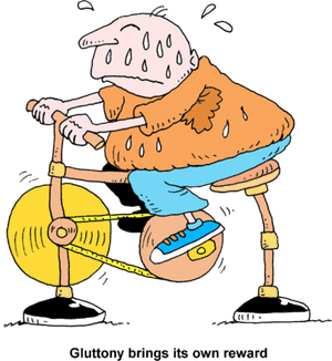Svg Library Fat Man Clipart - Fat Man On Exercise Bike PNG image with transparent background