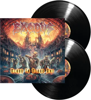 Exodus Blood In Blood Out Vinyl Album Art PNG Image