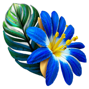 Exotic Blue Flower PNG pfm PNG image with transparent background