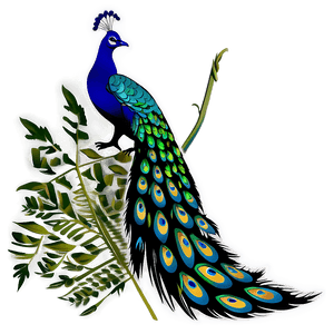 Exotic Peacock Silhouette PNG 06232024 PNG image with transparent background