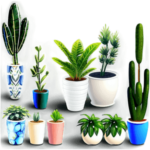 Exotic Potted Plants Collection PNG tuq66 PNG