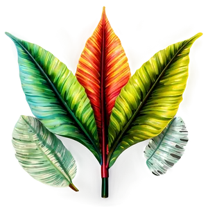 Exotic Tropical Leaf Design Png 6 PNG Image