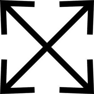 Expand Arrow Icon Black Background PNG image with transparent background