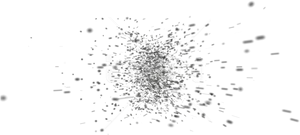 Exploding Particle Text Effect PNG Image