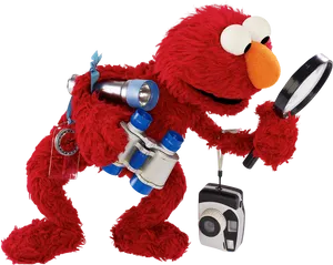 Explorer Elmo Adventure Gear PNG Image