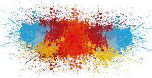 Explosive Color Splash PNG Image