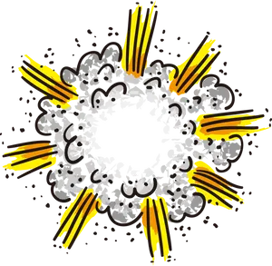 Explosive Comic Cloud PNG Image