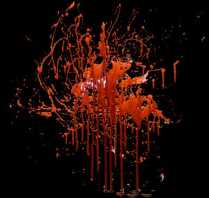Explosive Red Splatteron Black PNG image with transparent background