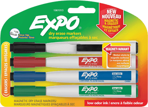 Product Image Magnetic Dry Erase Markers With Magnetic - Marker Expo Dry Erase, HD Png Download PNG