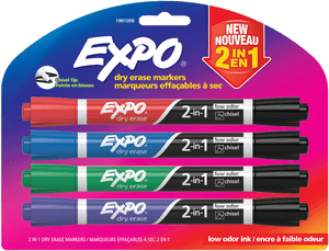 Expo® 2 In 1 Dry Erase Markers - Dry Erase Markers Pink, HD Png Download PNG