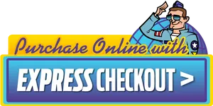 Express Checkout Online Purchase Advertisement PNG Image