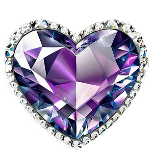 Exquisite Diamond Heart Detail Png Mkj PNG Image