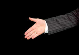 Extended Handin Suit Offering Gesture PNG image with transparent background