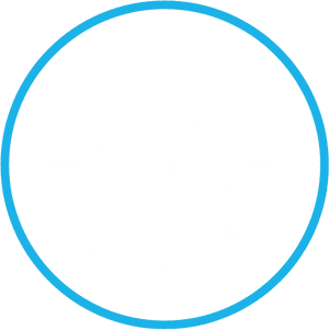 Eye Icon Blue Circle PNG image with transparent background