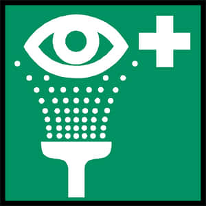 Eye Wash Station Sign PNG image with transparent background