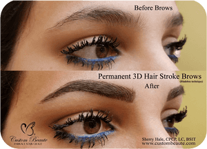 Eyebrow Enhancement Before After PNG image with transparent background