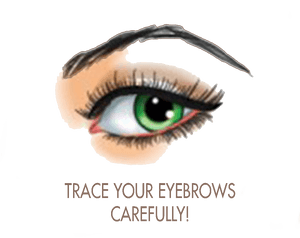 Eyebrow Tracing Advice PNG image with transparent background