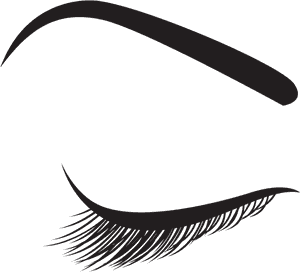 Eyebrowand Eyelash Silhouette PNG image with transparent background