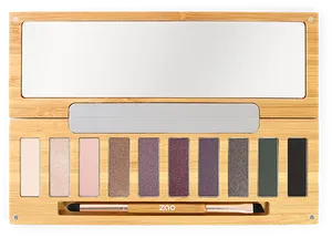 Eyeshadow Palette Wooden Case Beauty Product PNG Image