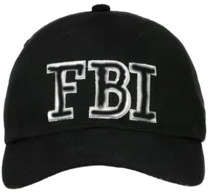 F B I Embroidered Black Cap PNG Image