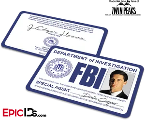 F B I Special Agent Identification Card PNG Image