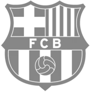 F C Barcelona Logo Blue Monochrome PNG Image