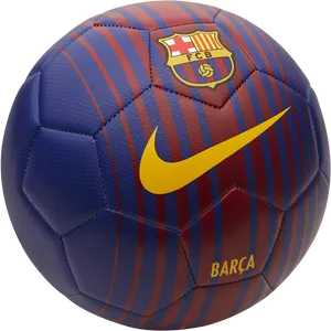 F C Barcelona Nike Soccer Ball PNG Image