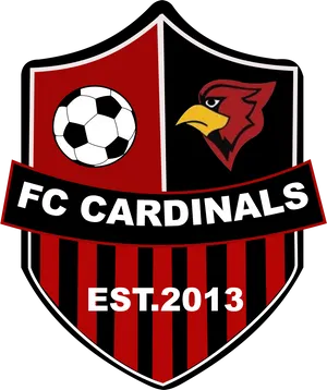 F C Cardinals Soccer Team Emblem PNG Image