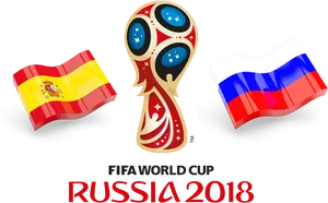 F I F A World Cup2018 Russia Spain Flags PNG Image