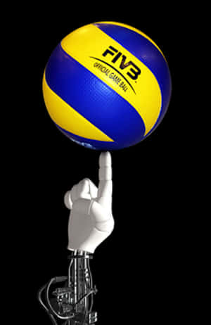 F I V B Volleyball Balancingon Robot Finger.jpg PNG image with transparent background