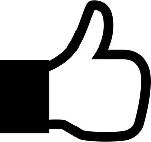 Facebook Black Like Icon PNG Image