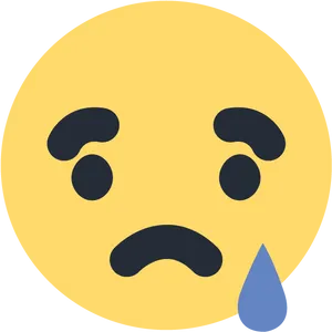 Facebook Crying Face Emoji PNG Image