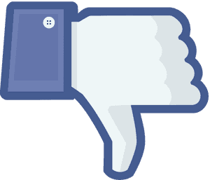 Facebook Dislike Thumb Down PNG image with transparent background