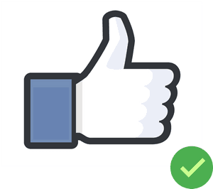 Facebook Like Icon Verified PNG image with transparent background