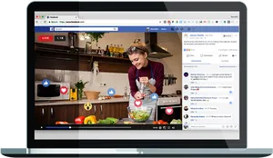 Facebook Live Cooking Demonstration PNG Image