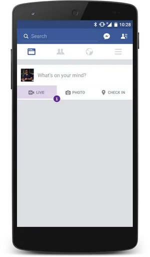 Facebook Live Feature Smartphone Screen PNG Image